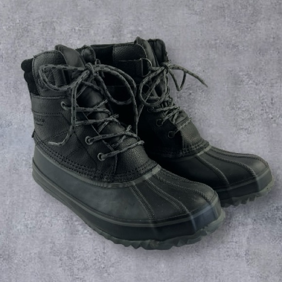 London Fog Ashford 3 Waterproof Insulated Duck Boots Black Men’s CG0440 Sz: 8M - Picture 2 of 12